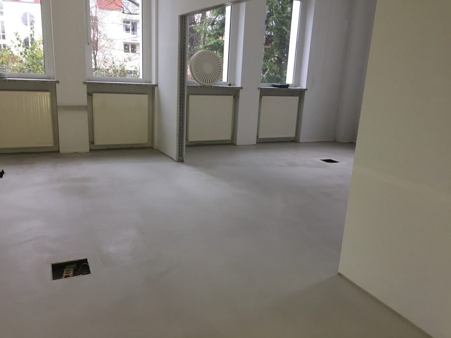 Bauarbeiten im neuen Begegnungs- und Informationszentrum für Krebspatienten in Bad Liebenwerda